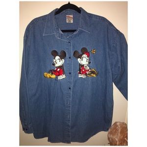 Disney Mickey and Minnie Denim Shirt
